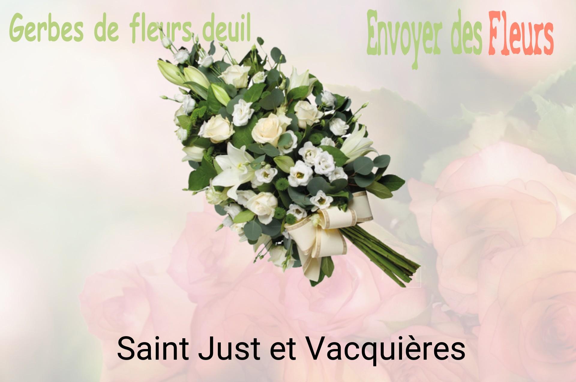 Gerbe de fleurs de deuil livrée à Saint-Just-et-Vacquières